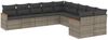 vidaXL 10-tlg. Garten-Sofagarnitur mit Kissen Grau Poly Rattan 3226354 Bild 2