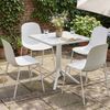 Gartenmöbel-Set IDA mit 4 Stühlen - 166x162x85cm, Kunststoff, Weiß | Balkonset Gartenset Tisch mit Stühlen Bistroset Outdoor Bild 4