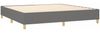 vidaXL Boxspringbett mit Matratze Dunkelgrau 200x200 cm Stoff, Härtegrad: H2 [3142282] Bild 4