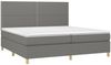 vidaXL Boxspringbett mit Matratze Dunkelgrau 200x200 cm Stoff, Härtegrad: H2 [3142282] Bild 3