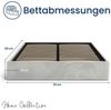 Home Collective Polsterbett Bett Doppelbett Bettgestell mit Lattenrost & Stauraum, platzsparend ohne Kopfteil, weiche Samtpolsterung, 120x200 cm grau Bild 4