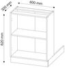 Kücheninsel Fame-Line Goldkraft Eiche 60 cm ohne Arbeitsplatte Vicco Bild 3