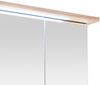 Spiegelschrank MALANJE-66 in weiß Glanz & Riviera Eiche quer Nb, mit Kranzbeleuchtung - B/H/T: 60/72/20cm Bild 4