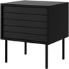 2 Nachttische Cuird mit Drehtüren (Farbe: Schwarz) Bild 2