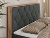 Boxspringbett, Schlafzimmerbett, Bettkasten - VENETO - 200 x 200 cm - Dunkelgrau Stoff - H3 Bild 3