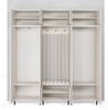 Garderoben-Set Ritmo version 3 – gefräste Kleiderschrank mit Polsterplatten, Schuhschrank, für Flur und Eingangsbereich (cashmere, Trinity 06), 225 x 40 x 210 cm Bild 4