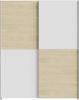 Schiebetürenschrank SCHACH&MATT Kleiderschrank Weiß / Eiche ca 151 x 191 x 62 cm Bild 2