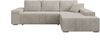 Ecksofa Milo, Sofa mit Schlaffunktion und Bettkasten, Couch L-Form, Sofa Rechts, Cord-Stoff, 273 x 85 x 185 cm, Beige Bild 2