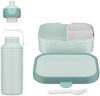 Mepal 'Campus' Lunch-Set mit Pop-up Trinkflasche & Lunch Box, Kunststoff Cool Mint, 400 ml / 750 ml Bild 2