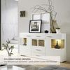 Sideboard >Kathlin< in Weiß/Matt aus Metall - 170x94x42cm (BxHxT) Bild 5