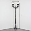 hofstein Pollerleuchte Außenwegeleuchte aus Metall in Schwarz/Silberfarben/Klar, ohne Leuchtmittel, Wegeleuchte im Vintage/Antik/Landhaus-Design, 216 cm, 2 x E27, IP44 Bild 4