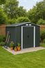 Tepro Metallgerätehaus Eco 8x6 anthrazit Gerätehaus Metall Garten Bild 2