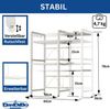 DanDiBo Verstellbares Küchenregal Weiß für Arbeitsplatte Stehend 3 Stufig 40-64 cm Regal Küche 96684 Standregal Bild 2