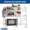 DanDiBo Verstellbares Küchenregal Weiß für Arbeitsplatte Stehend 3 Stufig 40-64 cm Regal Küche 96684 Standregal Bild 5