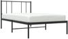 vidaXL Bettgestell mit Kopfteil Metall Schwarz 75x190 cm 352470 Bild 5