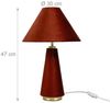 Relaxdays Tischlampe mit Samtschirm Bild 4