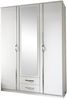 Drehtürenschrank >Duo< in WEISS,AUFLEISTUNGEN CHROM - 135x199x58cm (BxHxT) Bild 2