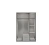 Drehtürenschrank >Duo< in WEISS,AUFLEISTUNGEN CHROM - 135x199x58cm (BxHxT) Bild 3