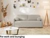 MEBLINI Sofa mit Schlaffunktion - ANAKIN - 210x90x93cm – Beige Boucle – Schlafcouch Ausziehbar - Schlafsofa mit Bettkasten - Sofabett - Couch mit Schlaffunktion – Klappsofa Bild 3