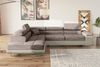 Stylefy Marokko Ecksofa Hellbraun Beige Strukturstoff BERLIN Kunstleder MADRYT Links Bild 3