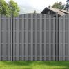 WPC Gartenzaun mit Rundbogen 185x376 cm Grau [neu. holz] Bild 5