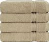 Hammetex 4 Stück Handtücher Set – 50x100 cm, 100% Baumwolle 4X Handtuch - ÖKO-TEX Zertifiziert, mit Aufhängeschlaufe, weich und saugstark, schnell trocknend, Beige Bild 3