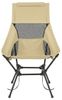 SONGMICS Campingstuhl klappbar mit verstellbarer Höhe, Stahlrahmen, Kopfstütze, hoher Rückenlehne, 2 Taschen, Outdoor, beige Bild 4