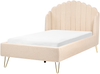 Bett mit Lattenrost Bouclé AMBILLOU 120 x 200 cm Beige Bild 4