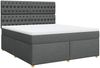 vidaXL Boxspringbett mit Matratze Dunkelgrau 180x200 cm Stoff 3293667 Bild 3