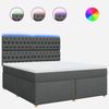 vidaXL Boxspringbett mit Matratze Dunkelgrau 180x200 cm Stoff 3293667 Bild 2