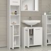Badmöbel-Set Kiko Weiß 3 Teile, mit Hochschrank Vicco Bild 5
