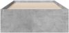 vidaXL Bettgestell mit Schubladen Betongrau 100x200 cm Holzwerkstoff 3280422 Bild 4