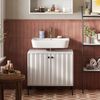 Waschbeckenunterschrank Eliza Weiß Riffel 70 x 63 cm Vicco Bild 3