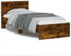 vidaXL Bettgestell mit Kopfteil Räuchereiche 75x190 cm Holzwerkstoff 838663 Bild 2