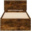 vidaXL Bettgestell mit Kopfteil Räuchereiche 75x190 cm Holzwerkstoff 838663 Bild 5