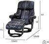 Relaxsessel Nowrac mit Hocker Schwarz Leder - Verstellbarer Fernsehsessel mit Drehfunktion Bild 2