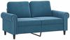 vidaXL 2-tlg. Sofagarnitur mit Kissen Blau Samt 3202279 Bild 3