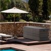 LALAHO Gartenbox Wasserdicht, 500L Rattan Aufbewahrungsbox, Aluminium Polyrattan für Garten, Terrasse, Balkon, 130 x 60 x 65 cm Bild 4
