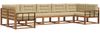 vidaXL Outdoor-Sofagarnitur mit Kissen 7 pcs Natur und Beige 3368116 Bild 2