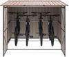vidaXL Fahrradspeicher 3 pcs Braun 216 x 207 x 158 cm Metall 3385874 Bild 3