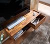 Lowboard Hängend Sheesham Massivholz 108 x 25 x 34 cm TV-Schrank Braun, Design Fernsehtisch mit Stauraum, Fernsehschrank Wand Modern, TV-Kommode Fernsehkommode zum Aufhängen Bild 5