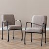 Bronx71 Esszimmerstuhl Mila mit Rollen Stoff taupe Bild 3