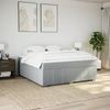 vidaXL Boxspringbett mit Matratze Hellgrau 180x200 cm Stoff 3285491 Bild 3