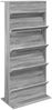 vidaXL Magazinregal Graues Sonoma 70 x 41 x 156 cm Holzwerkstoff 899524 Bild 2