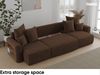 MEBLINI Schlafcouch mit Bettkasten - 312x142x73cm - Dunkelbraun Cordstoff - SOLARIS - Ecksofa mit Schlaffunktion - Sofa mit Relaxfunktion und Kopfstützen - Couch U-Form - Eckcouch - Wohnlandschaft Bild 4