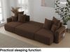 MEBLINI Schlafcouch mit Bettkasten - 312x142x73cm - Dunkelbraun Cordstoff - SOLARIS - Ecksofa mit Schlaffunktion - Sofa mit Relaxfunktion und Kopfstützen - Couch U-Form - Eckcouch - Wohnlandschaft Bild 5