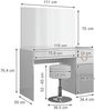 Schminktisch Adela Weiß 115 cm mit Hocker Vicco Bild 3