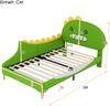 PU Cartoon Dinosaurier Flach-Kinderbett 90x200 cm, Grün, Einzel-Flachbett ohne Matratze Bild 5