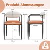 2er Set Esszimmerstühle mit Gepolstertem Sitz & Rückenlehne Polsterstuhl Küchenstühle Bild 2