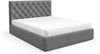 MEBLINI Polsterbett 140x200 mit Lattenrost ohne Matratze – BALEARO – Grau Samt – Doppelbett mit Bettkasten - Stauraumbett - Kopfteil Bett mit Stauraum Bild 2